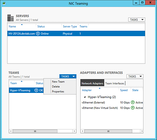 Windows Server Tutorials - NIC Teaming Figure 5