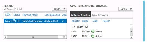 windows server 2012 adapters