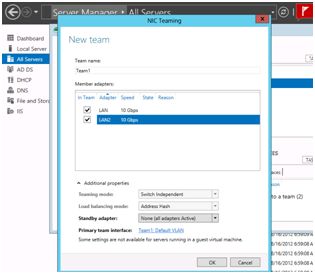 windows server 2012 nic teaming